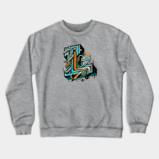 Letter L design graffity style Crewneck Sweatshirt